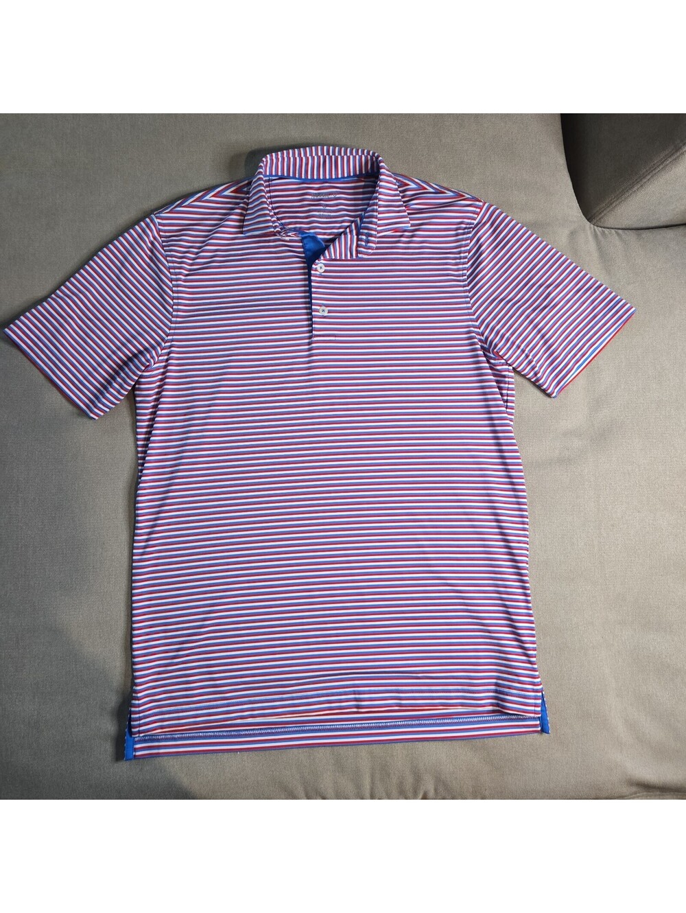 Johnny O Striped Polo Size S Red Blue White